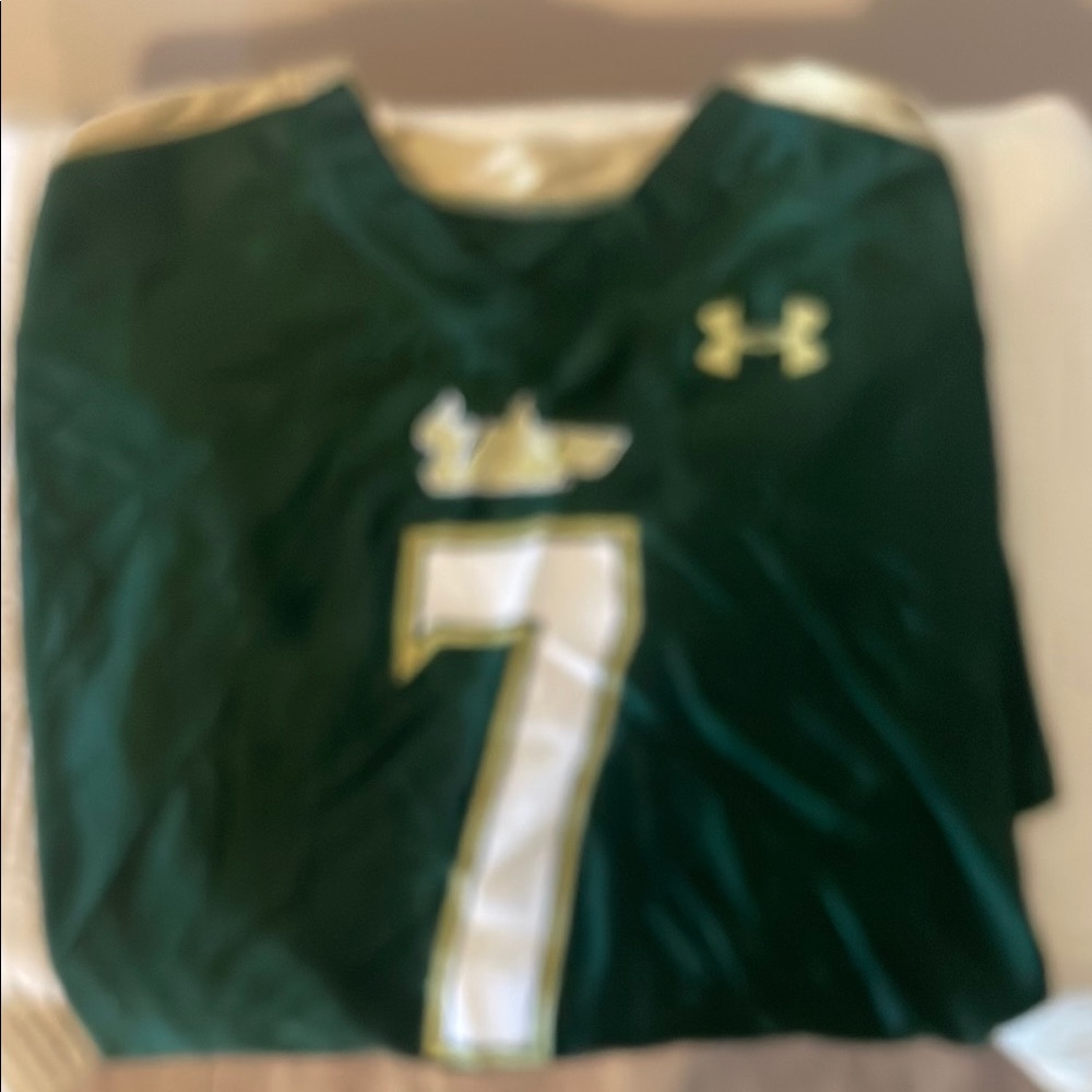 Under Armour Dark Green and Gold Sports Jersey